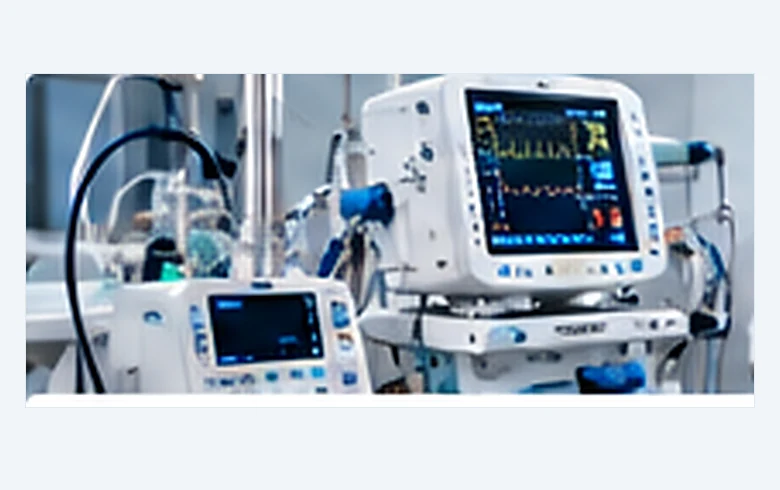 Representación visual de monitores y equipamiento médico